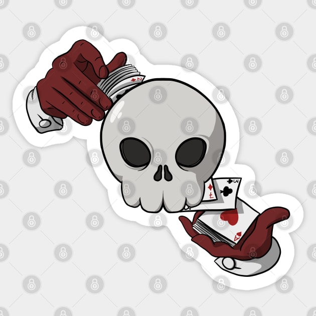 Poker skull Sticker by RampArt